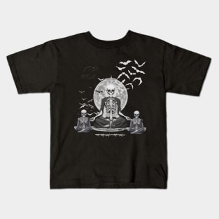 Meditating Skeleton Kids T-Shirt